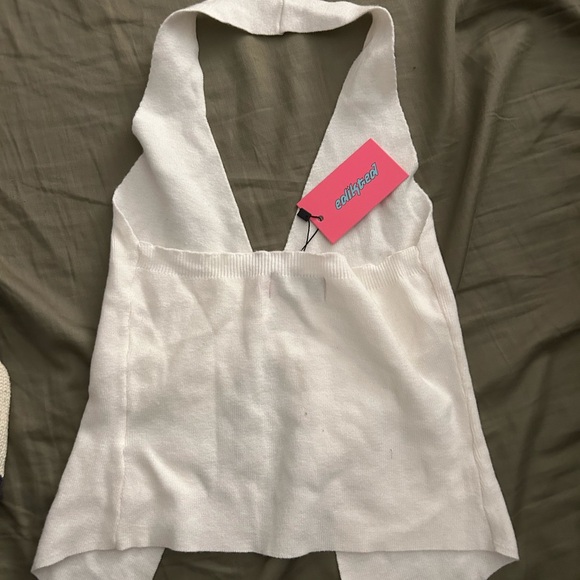 Edikted White Asymmetrical Sleeveless Tank Top - Picture 2 of 2